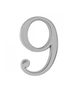 Αριθμοί Κατοικιών Νούμερο 9 σε Νίκελ ματ 