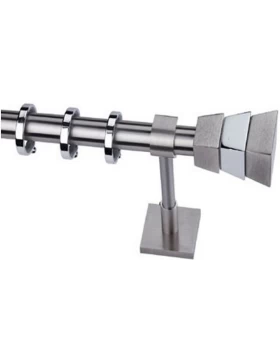 Κουρτινόξυλα Ανοξείδωτα Φ.25 Νίκελ ματ σειρά Erement (Μονό ή Διπλό) (Image 1)