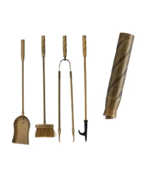 Σετ 4 Εργαλεία Τζακιού Ζωγομετάλ σειρά 1195 σε Μπρονζέ (Image 1)