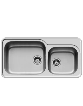 Νεροχύτες Pyramis Space Mid (86x48cm) 2B-(108716301) Γυαλισμένο (Image 1)