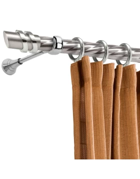 Κουρτινόξυλα Ανοξείδωτα Φ.25 Νίκελ ματ σειρά 654103 Strifto Satellite(Μονό ή Διπλό) (Image 1)