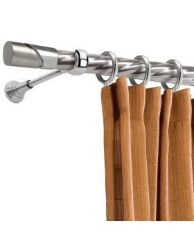 Κουρτινόξυλα Ανοξείδωτα Φ.25 Νίκελ ματ σειρά 047164 Strifto Santa(Μονό ή Διπλό) (Image 1)