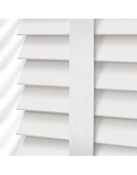 Ξύλινα Στόρια Optima 50mm με Τιράντες σειρά M9002 White (Image 1)