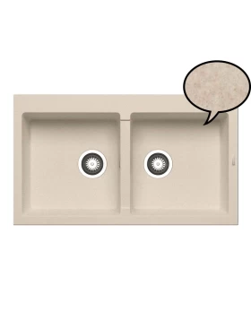 Νεροχύτης Γρανίτη Pyramis Athlos (86x50cm) 2B-(070110711) Ivory (Image 1)