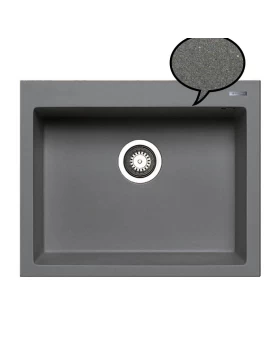 Νεροχύτης Γρανίτη Pyramis Istros (61x50cm) 1B -(070045411) Iron Grey (Image 1)