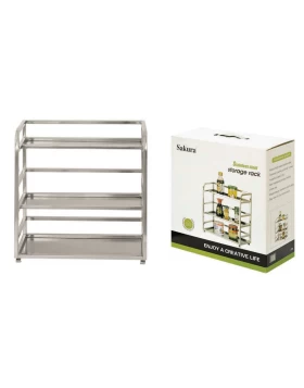 Ράφι τριώροφο Sakura σειρά 9714 σε Ανοξείδωτο (Inox)  (Image 1)