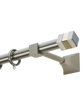 Κουρτινόξυλα Ζωγομετάλ Φ.25 Ανοξείδωτα σειρά PR0474(Μονό ή Διπλό) (Image 1)