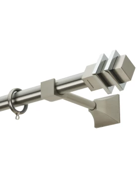 Κουρτινόξυλα Ζωγομετάλ Φ.25 Ανοξείδωτα σειρά PR4124(Μονό ή Διπλό) (Image 1)