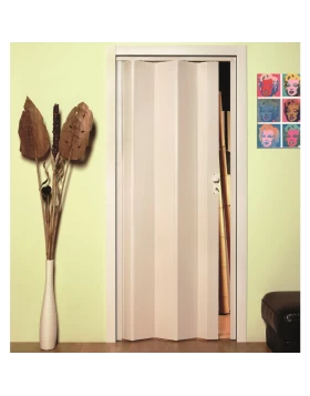 Πτυσσόμενη Πόρτα Φυσαρμόνικα Ακορντεόν σε απόχρωση Εκρού