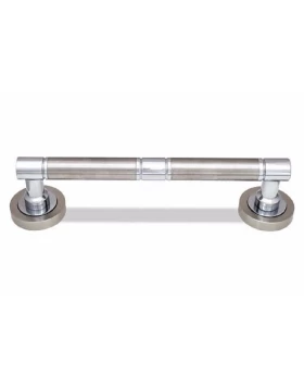 Λαβές Εξώπορτας Ζωγομετάλ σειρά 0161 Νίκελ ματ/Χρώμιο (Μήκος 21cm) (Image 1)