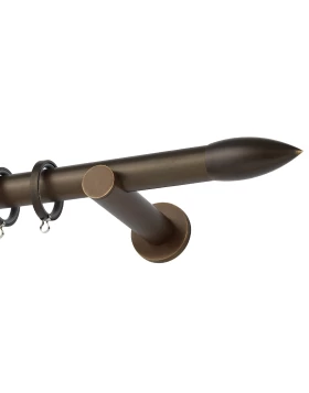 Κουρτινόξυλα Ζωγομετάλ Φ.25 σειρά A0430 σε Μπρονζέ ματ (Image 1)