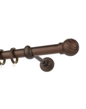 Κουρτινόξυλα Ζωγομετάλ Φ.25 Αντικέ Σκουριά σειρά R0427(Μονό ή Διπλό) (Image 1)