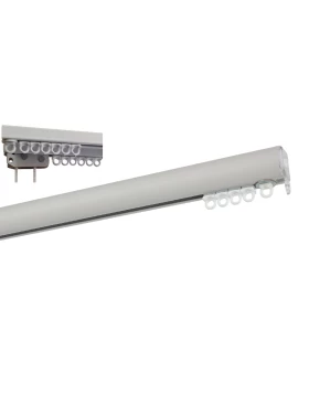 Σιδηρόδρομος για Κουρτίνες Ζωγομετάλ 4206 Λευκό Πάγου(με Μηχανισμό) (Image 1)