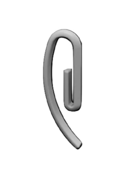 Μεταλλικά Χούκς για Κουρτίνες σε Ασημί σειρά 1979 (30 τεμάχια) (Image 1)