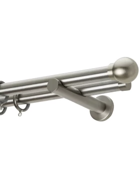 Διπλά Κουρτινόξυλα Ζωγομετάλ Φ.25 Ανοξείδωτα σειρά A0058 (Image 1)