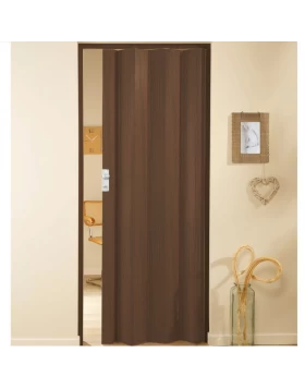 Πτυσσόμενη Πόρτα Φυσαρμόνικα Ακορντεόν χρώμα Ξύλου Καρυδίας
