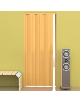 Πτυσσόμενη Πόρτα Φυσαρμόνικα Ακορντεόν χρώμα Ξύλου Φυσικού (Image 1)