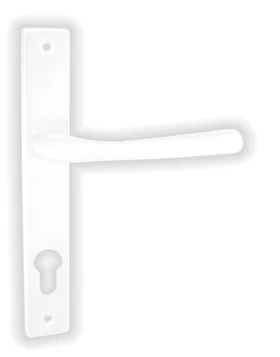 Πόμολα για Σιδερένιες πόρτες με στενή πλάκα 213105 σε Άσπρο ματ