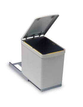 Συρόμενο Δοχείο απορριμάτων Κουζίνας 16 λίτρων Γκρι (23x38x36cm) (Image 1)