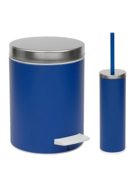 Σετ Χαρτοδοχείο 5lt & Πιγκάλ Pam σειρά 05-126-203 Μπλε Σκούρο Σαγρέ Χρώμιο (Image 1)