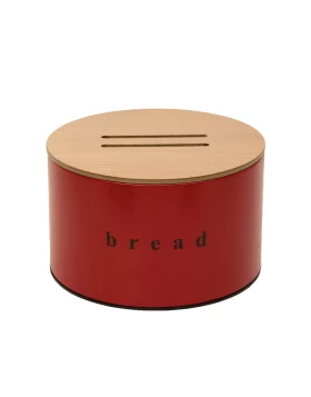 Ψωμιέρα Κόκκινο Ματ με Καπάκι σειρά 09-2518-503 (25x18cm)