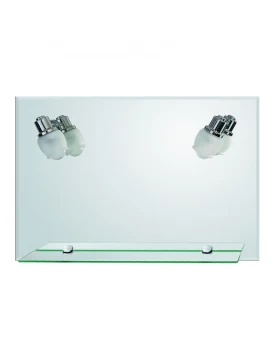 Καθρέπτης μπάνιου με Εταζέρα & Φώτα σειρά 70-6040 (60x40cm)