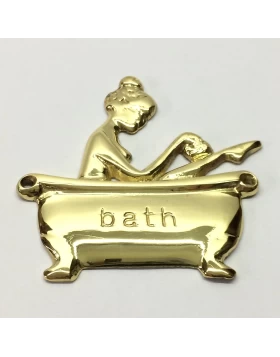 Ένδειξη Σήμανση πόρτας μπάνιου Γυναικών Fimello σε Χρυσό Γυαλιστερό