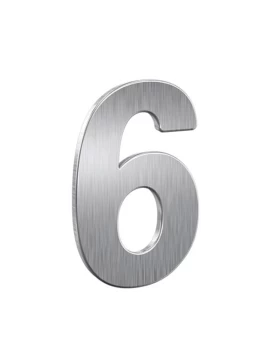 Αριθμοί Κατοικιών Νούμερο 6 σειρά 790 σε Ανοξείδωτο ματ (Image 1)