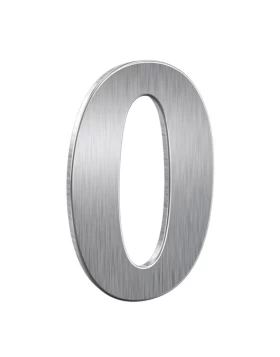 Αριθμοί Κατοικιών Νούμερο 0 σειρά 784 σε Ανοξείδωτο ματ (Image 1)