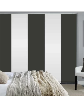 Πάνελ Σκίασης Παραθύρων σειρά 07196 σε Λευκό με Μαύρο (Image 1)