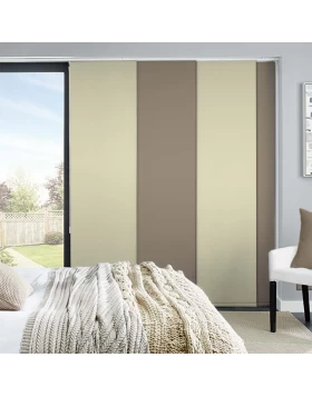 Πάνελ Σκίασης Παραθύρων σειρά 07201 σε Κρεμ με Καφέ (Image 1)