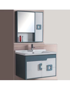 Έπιπλο Μπάνιου με Καθρέφτη & Νιπτήρα σειρά 0081 σε Raf Λευκό (80x48cm) (Image 1)