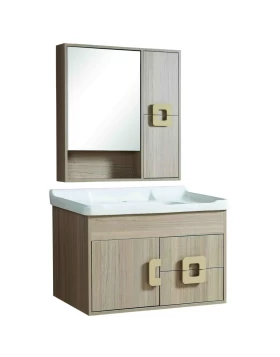 Έπιπλο Μπάνιου με Καθρέφτη & Νιπτήρα σειρά 0084 σε Zebra (80x48cm) (Image 1)