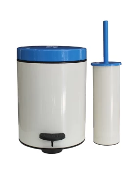 Σετ Χαρτοδοχείο 5lt & Πιγκάλ Colourful σειρά 8021 Μπεζ Μπλε (Image 1)