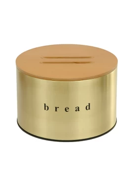 Ψωμιέρα Χρυσή Ματ με Καπάκι σειρά 09-2528-023 (25x18cm)