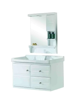 Έπιπλο Μπάνιου με Καθρέφτη & Νιπτήρα σειρά 0095 σε Λευκό (60x47cm)