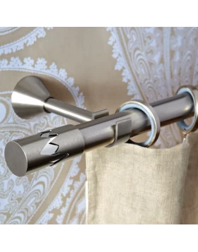 Κουρτινόξυλα Aslanis Φ.30 σειρά Remezzo 047-1 Νίκελ Σατινέ(Μονό ή Διπλό) (Image 1)