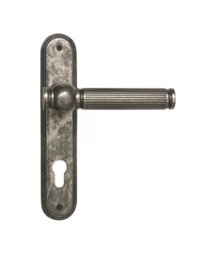 Πόμολα Πόρτας Ζωγομετάλ χειρολαβές με πλάκα 2501 Νίκελ Παλαιωμένο (Image 1)