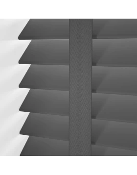 Ξύλινα Στόρια Magino 50mm με Ανθρακί Τιράντες σειρά L12218 Ανθρακί Pastel (Image 1)