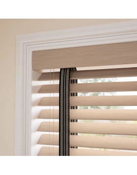 Ξύλινα Στόρια Origin 50mm με Δίχρωμες Τιράντες σειρά PC76715 Natural  (Image 1)