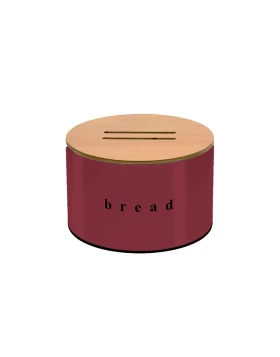 Ψωμιέρα Μπορντό με Καπάκι σειρά 09-2518-153 (25x18cm)