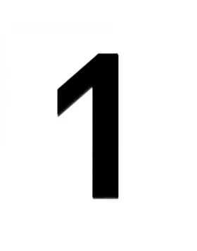 Αριθμοί Κατοικιών Αυτοκόλλητοι Νούμερο 1 σειρά 0932 σε Μαύρο ματ (Image 1)