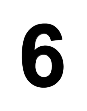 Αριθμοί Κατοικιών Αυτοκόλλητοι Νούμερο 6 σειρά 0932 σε Μαύρο ματ