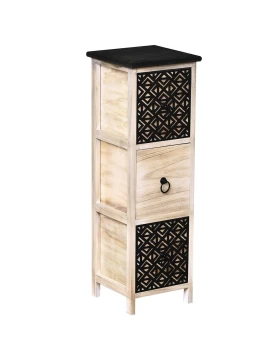 Συρταριέρα Top Line σειρά 9893 Φυσικό Ξύλο (25x25x77cm) (Image 1)