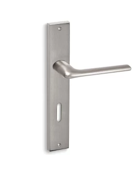 Πόμολα Πόρτας Convex χειρολαβές με πλάκα 1485 Νίκελ ματ (Image 1)