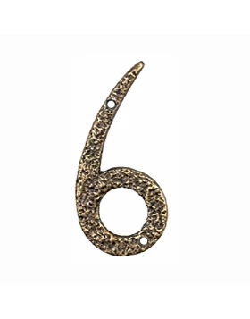 Αριθμοί Κατοικιών Παραδοσιακοί Νούμερο 6 σειρά 0461 σε Αντικέ (6x10cm) (Image 1)