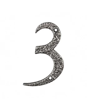 Αριθμοί Κατοικιών Παραδοσιακοί Νούμερο 3 σειρά 0461 σε Νίκελ Αντικέ (6x10cm) (Image 1)