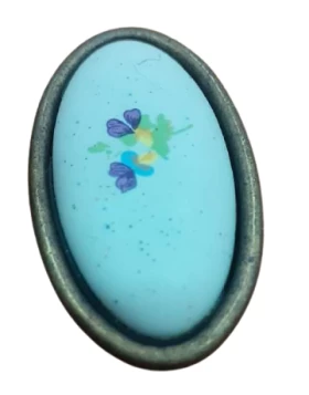 Πόμολα Επίπλων Πορσελάνης Guisti σειρά 94625 Μοβ Ανθός (5.5x3.2cm) (Image 1)