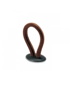 Πόμολα Επίπλων Convex σειρά 0169 Μαύρο ματ/Καφέ Σκούρο Δέρμα (Image 1)