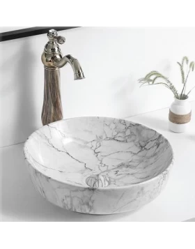 Νιπτήρας Επικαθήμενος Solante σειρά Decor Light Grey 87-8428(41x41cm) (Image 1)